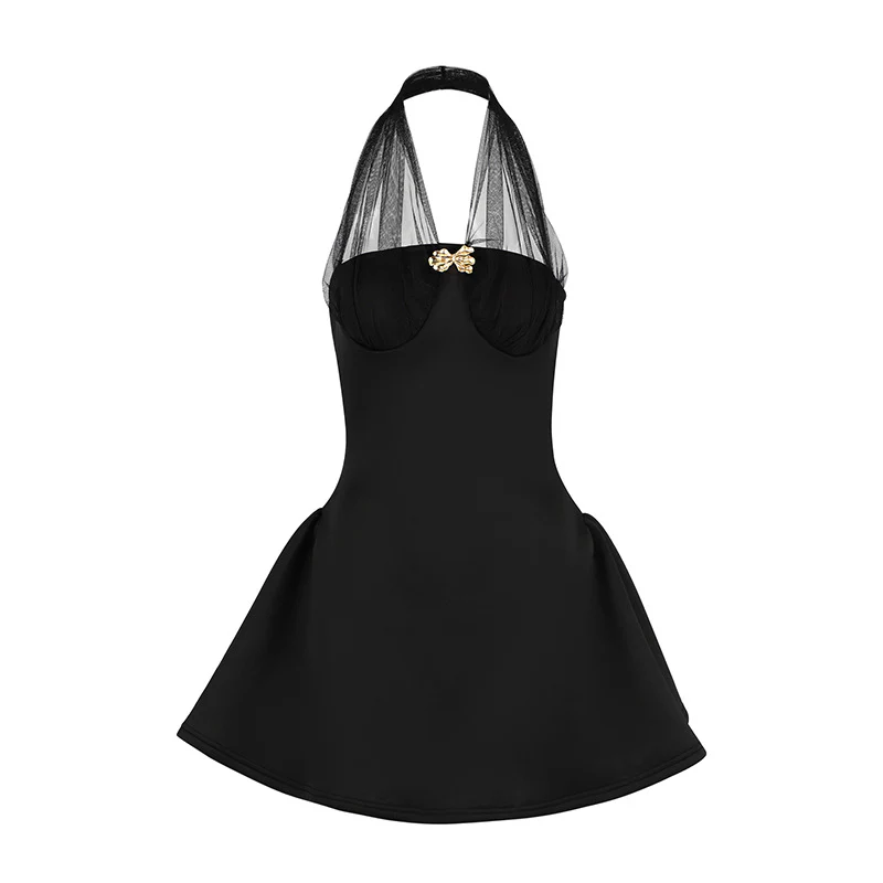Damen Neckholder Kleid mit eleganter Rüsche und glamouösem Design R&B - Image 6
