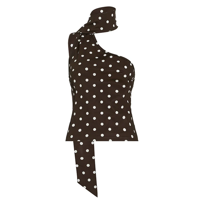 Damen Neckholdertop mit verspieltem Punktmuster und eleganten Bindebändern Heidi-Mode - Image 6