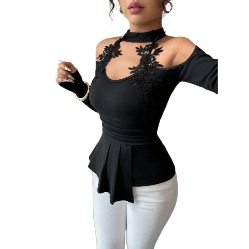 Damen Oberteil mit transparenten Spitzendetails und elegantem Schnitt R&B - Image 5