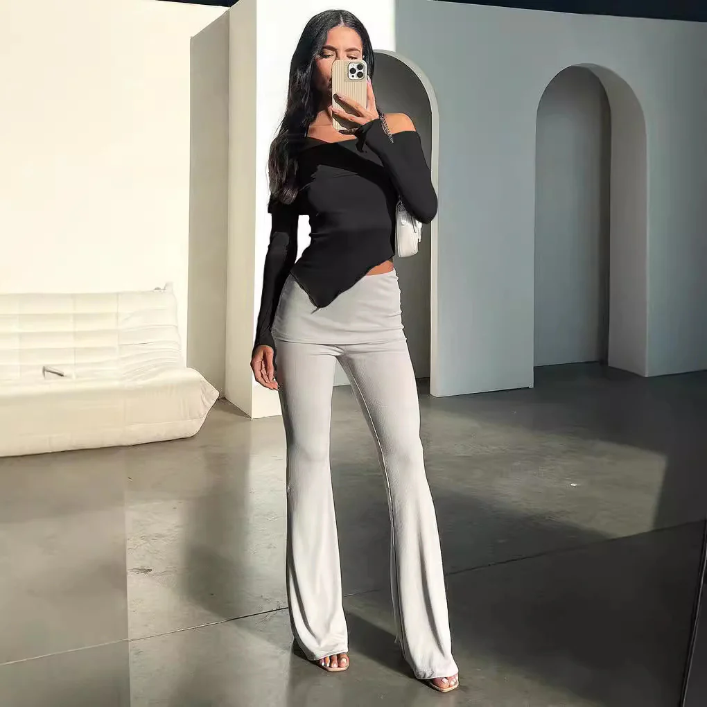 Damen Off-Shoulder Shirt mit eleganten Trompetenärmeln R&B - Image 6