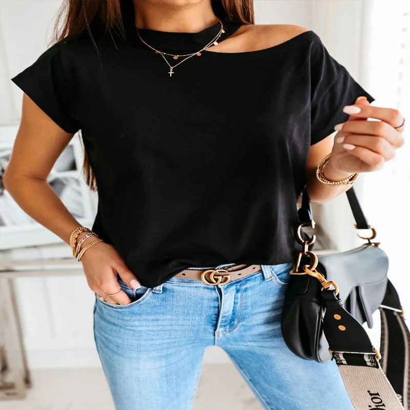 Damen Off-Shoulder T-Shirt mit modernem Schnitt und bequemen Ärmeln R&B - Image 8