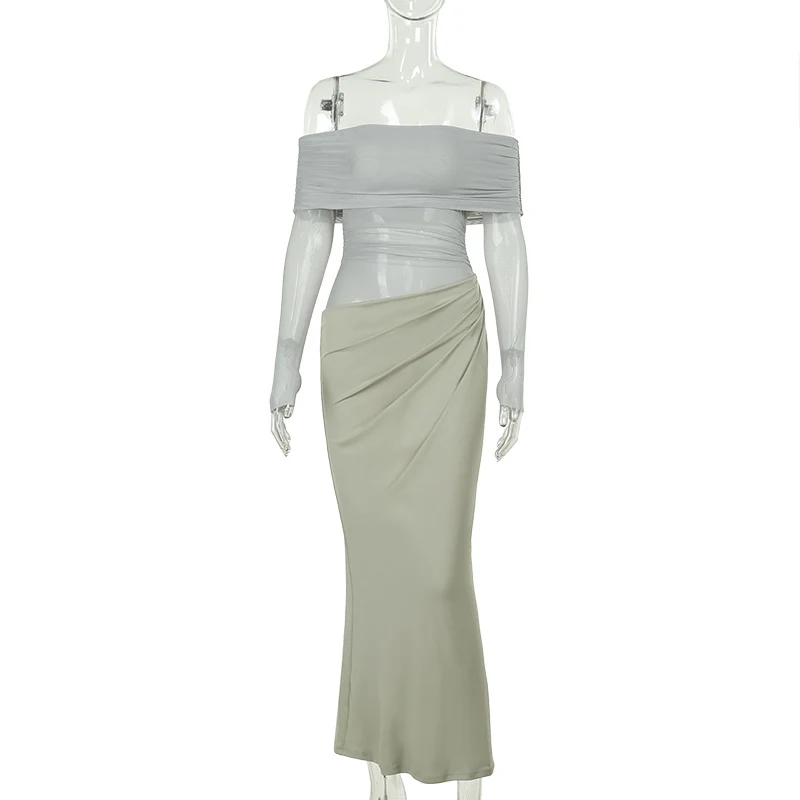 Damen Off-Shoulder Wickelkleid mit Rüschendetails R&B - Image 8
