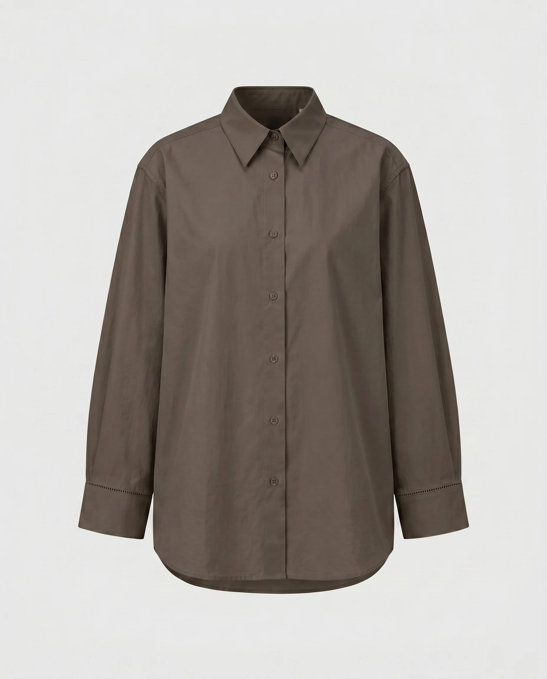 Damen oversize Langarmbluse mit eleganter Knopfleiste - Image 9
