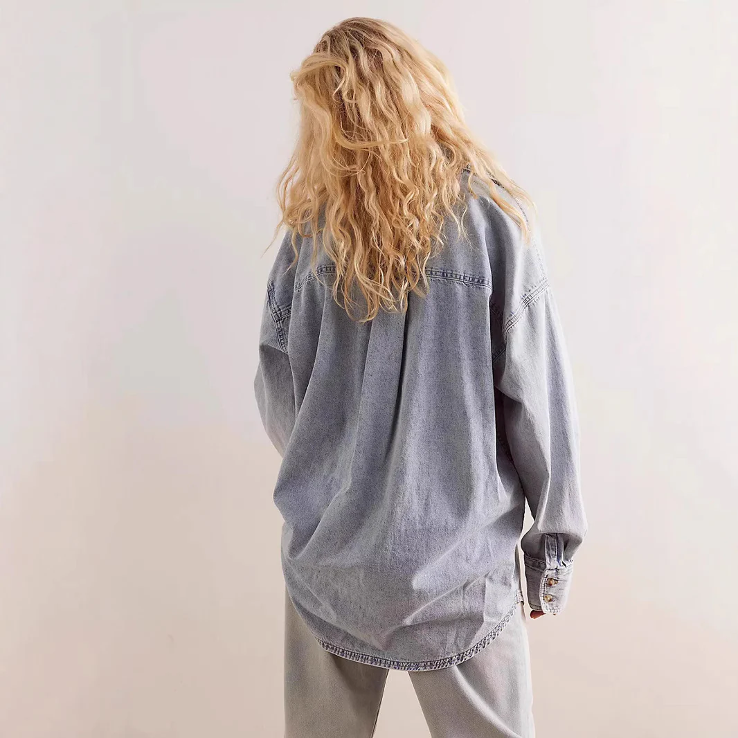 Damen Oversized Denim Hemd R&B - Image 2