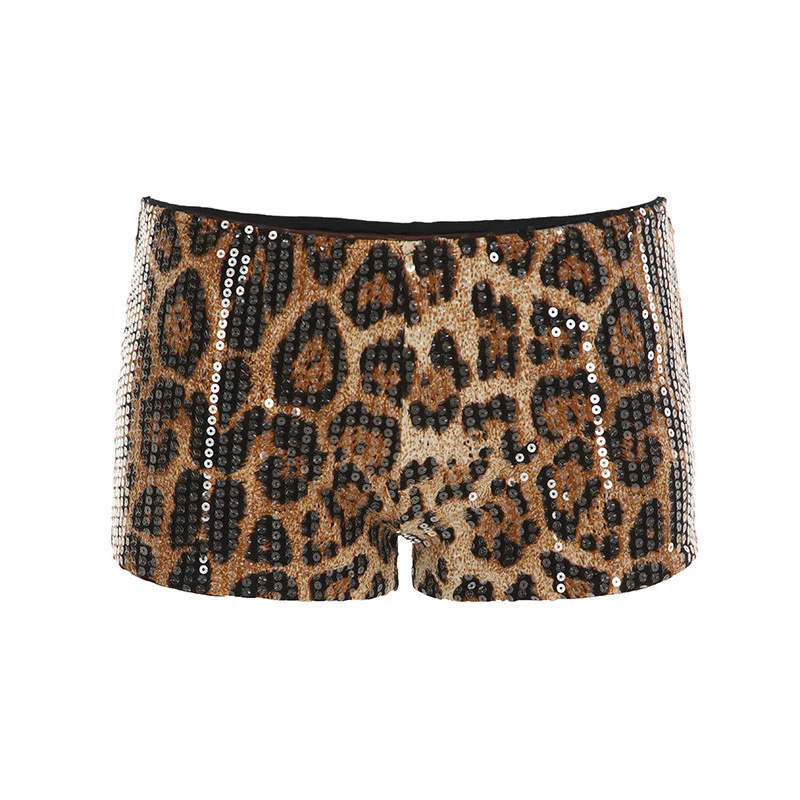 Damen Pailletten-Minikleid mit Leopardenmuster und verstellbaren Spaghettiträgern R&B - Image 27