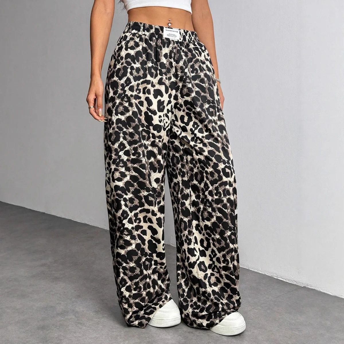 Damen Palazzo-Hose mit schickem Leopardenmuster R&B - Image 2