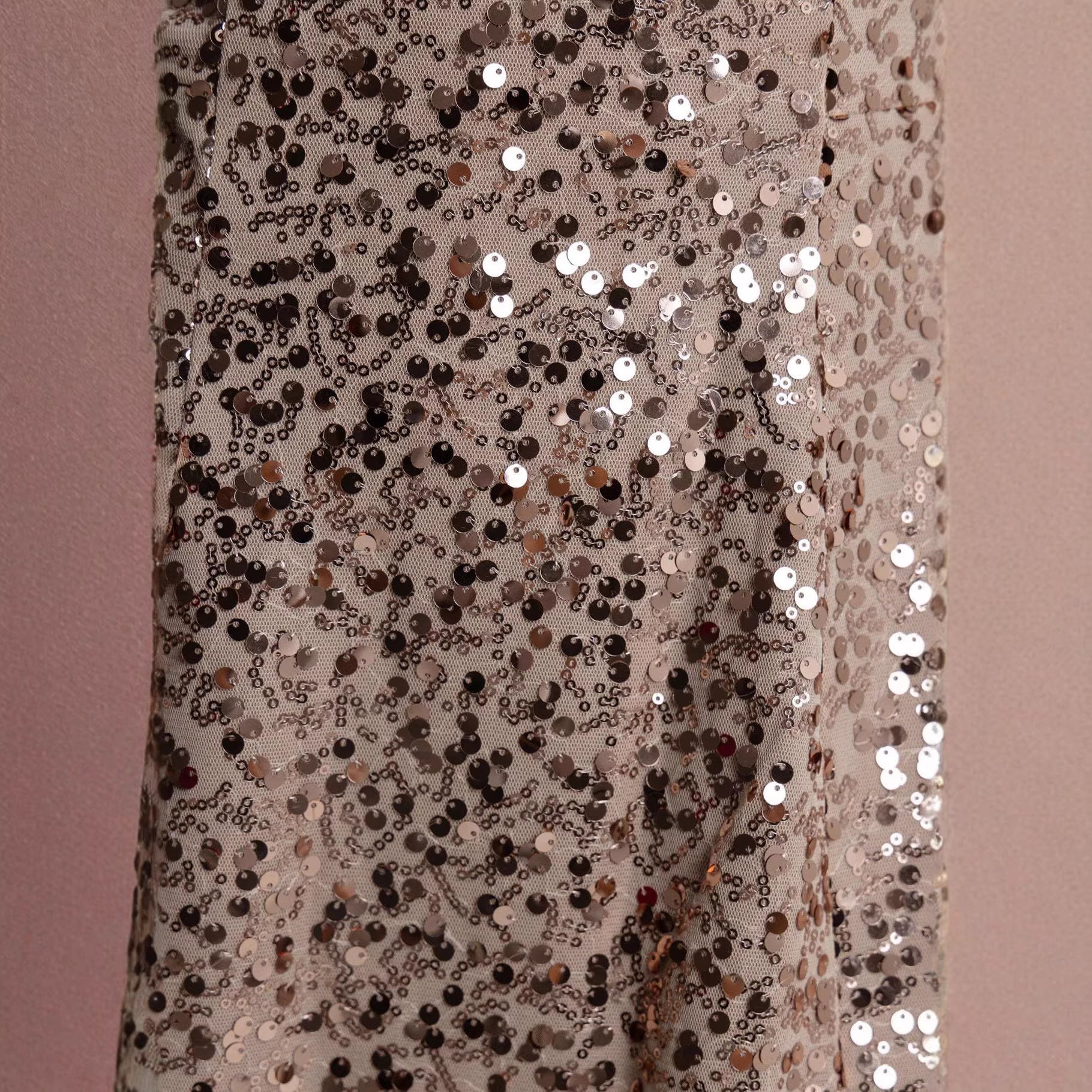 Damen Partykleid mit Glitzerpailletten und schwingendem Rock R&B - Image 2
