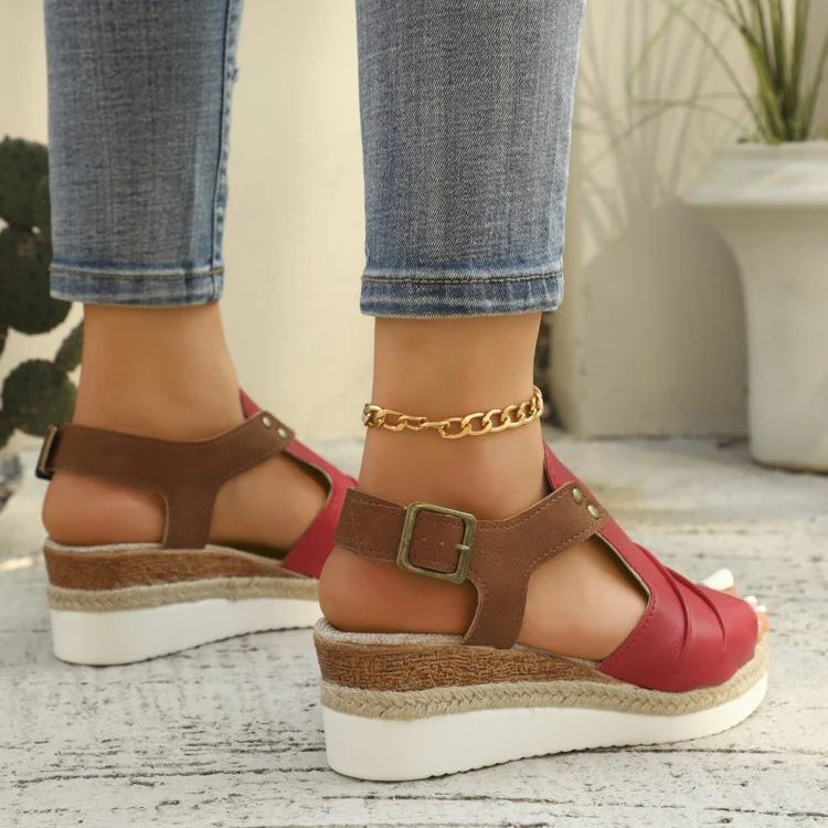 Damen Plateau Sandalen Heidi-Mode - Image 6