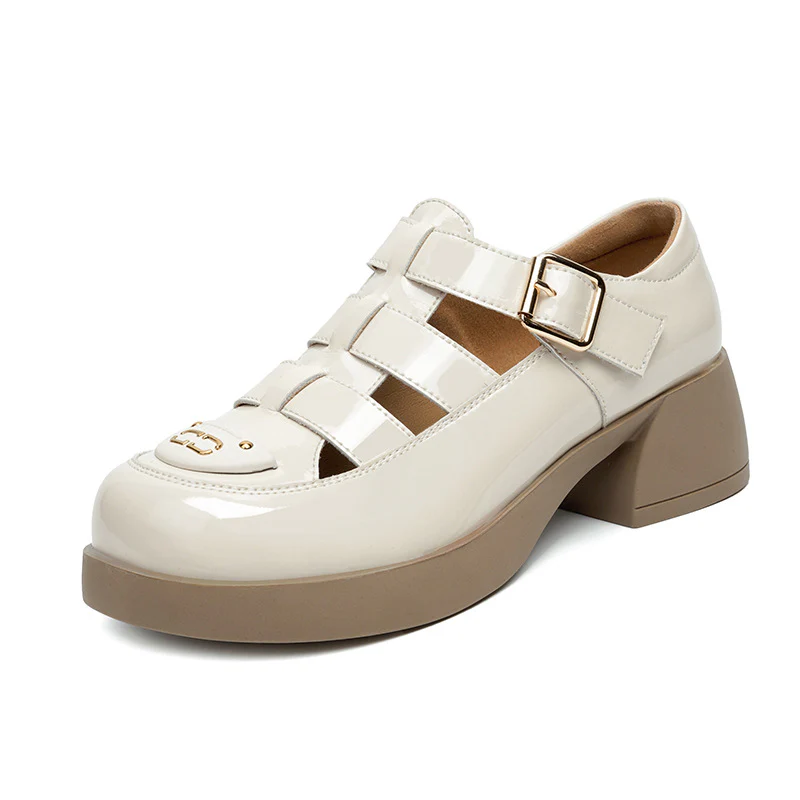 Damen Plattform-Mary Jane Schuhe mit modischem Riemendesign und komfortablem Blockabsatz R&B - Image 6