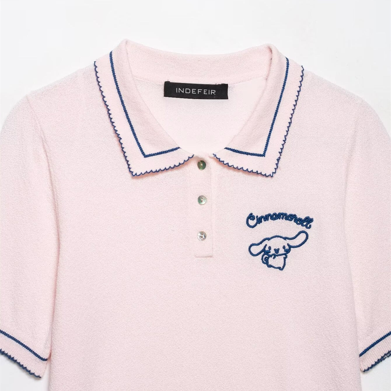 Damen Polo-Shirt mit feiner Struktur und gesticktem Motiv R&B - Image 2