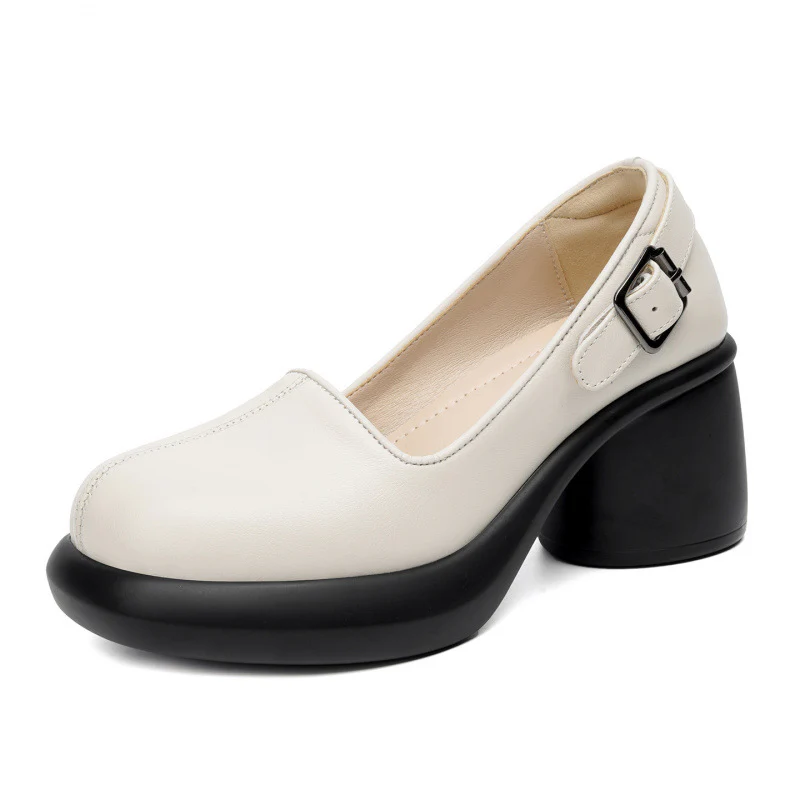 Damen Pumps mit elegantem Blockabsatz und modischem Riemen R&B - Image 5
