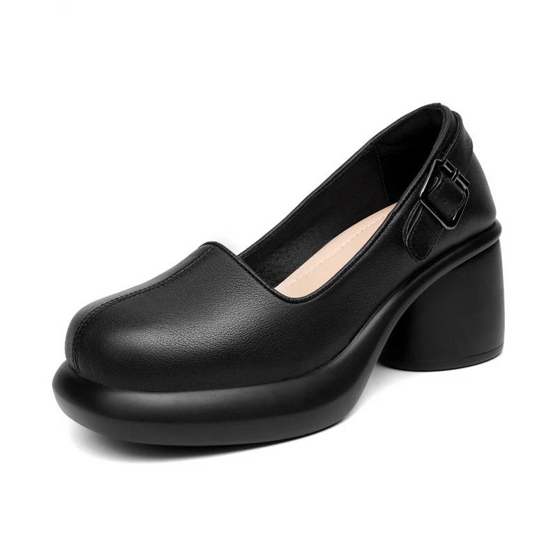Damen Pumps mit elegantem Blockabsatz und modischem Riemen R&B - Image 6
