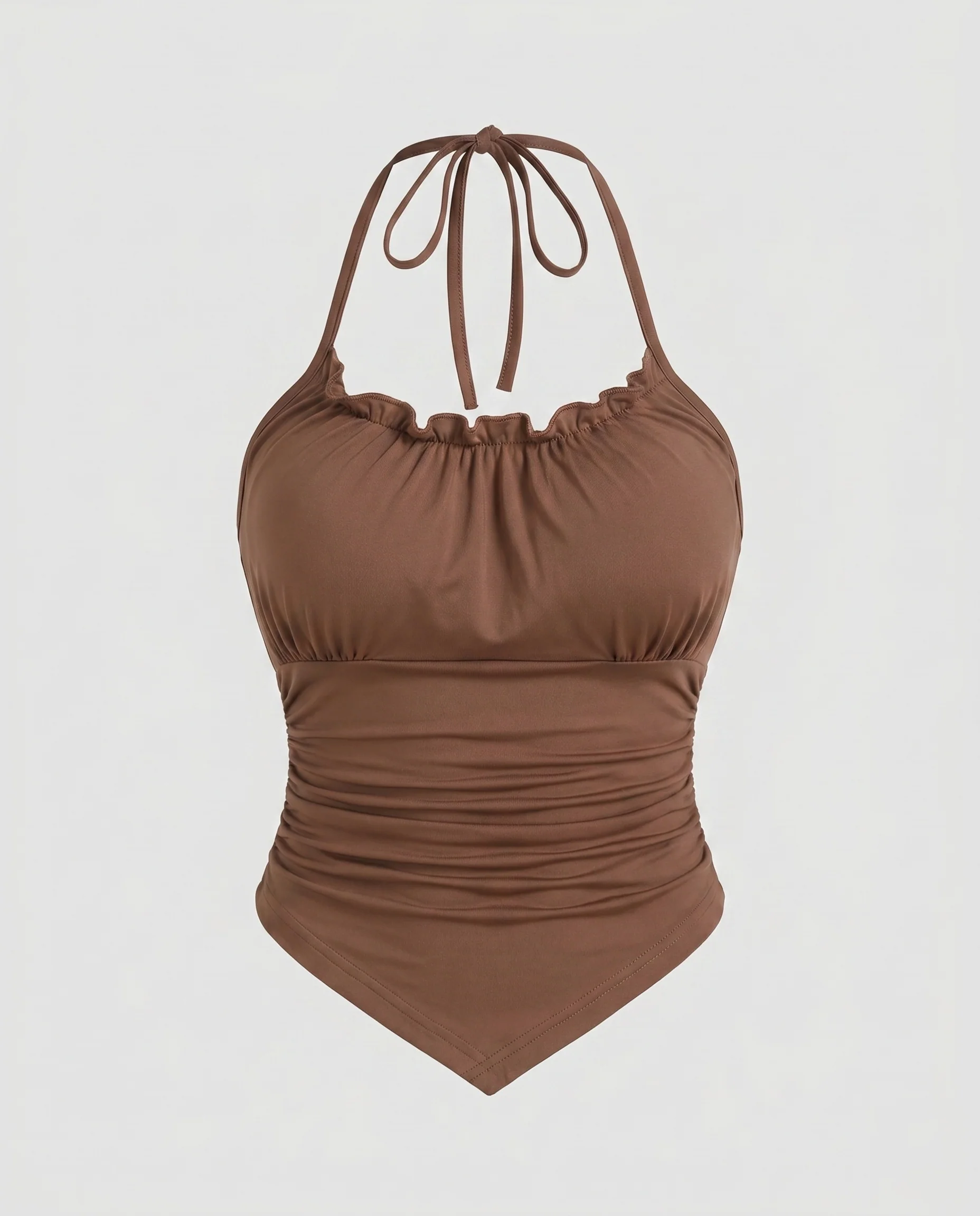 Damen raffinierte Wickeltop mit Rüschendetails - Image 5