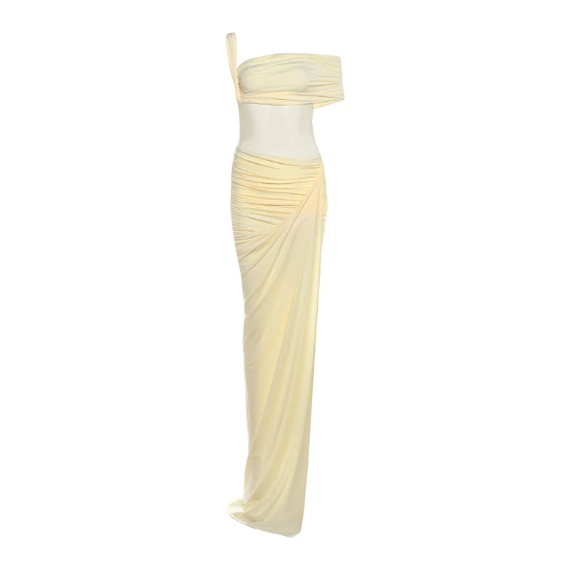 Damen Raffiniertes Maxikleid mit asymmetrischem Design und figurnaher Passform R&B - Image 6