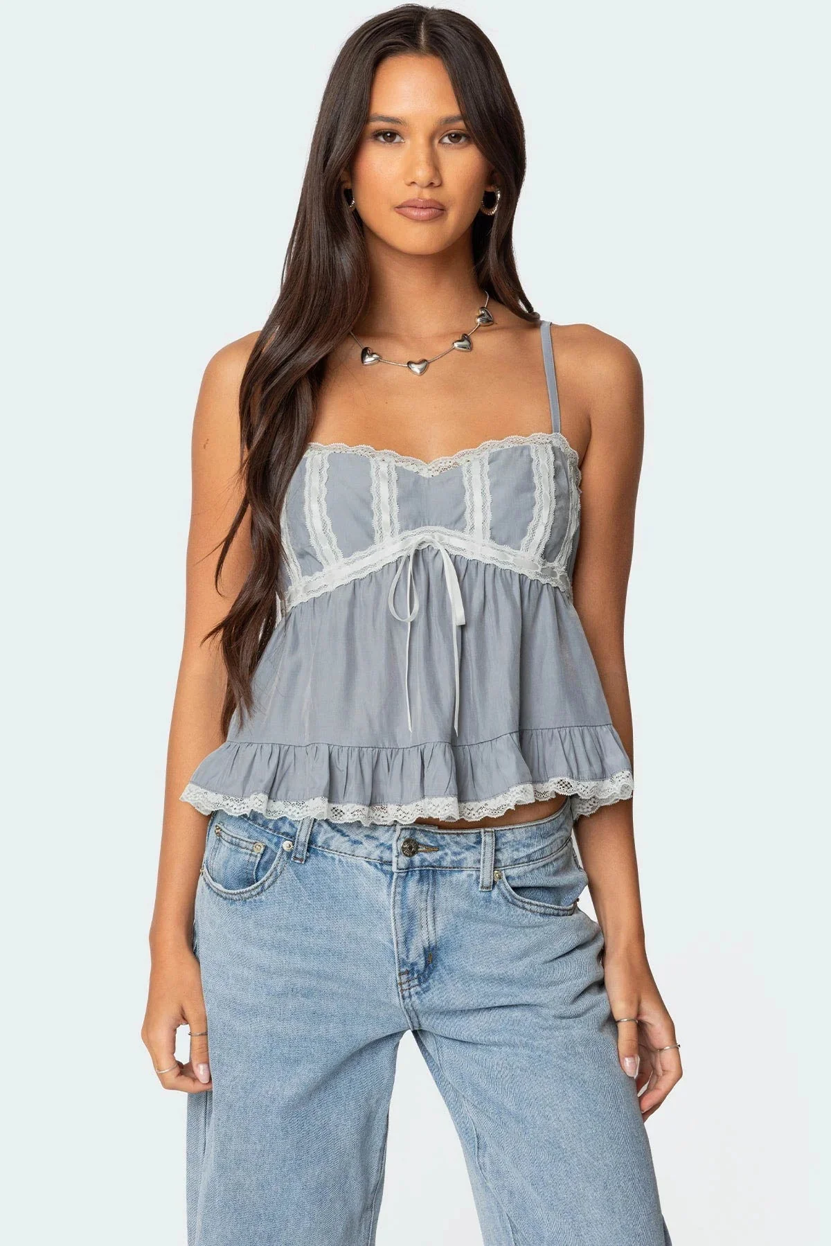 Damen Raffiniertes Sommeroberteil mit Spitzenakzenten und luftiger Silhouette R&B - Image 6
