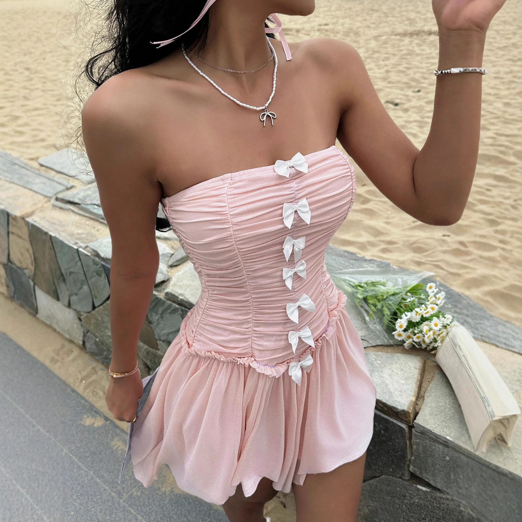 Damen romantisches Corsage-Kleid mit bezaubernden Rüschendetails Heidi-Mode - Image 4