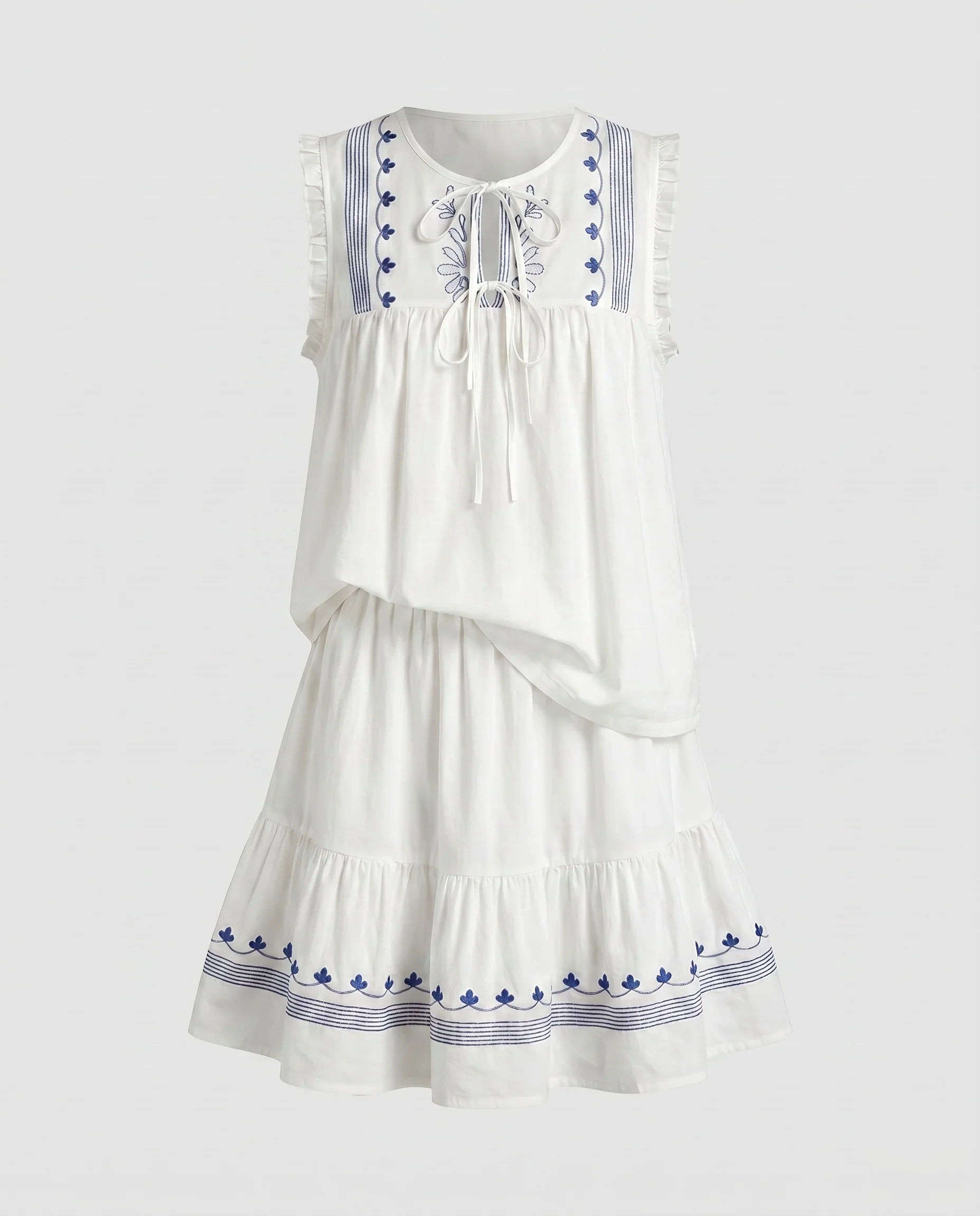 Damen romantisches Kleid mit lässigem Schnitt und floralem Detail R&B - Image 8