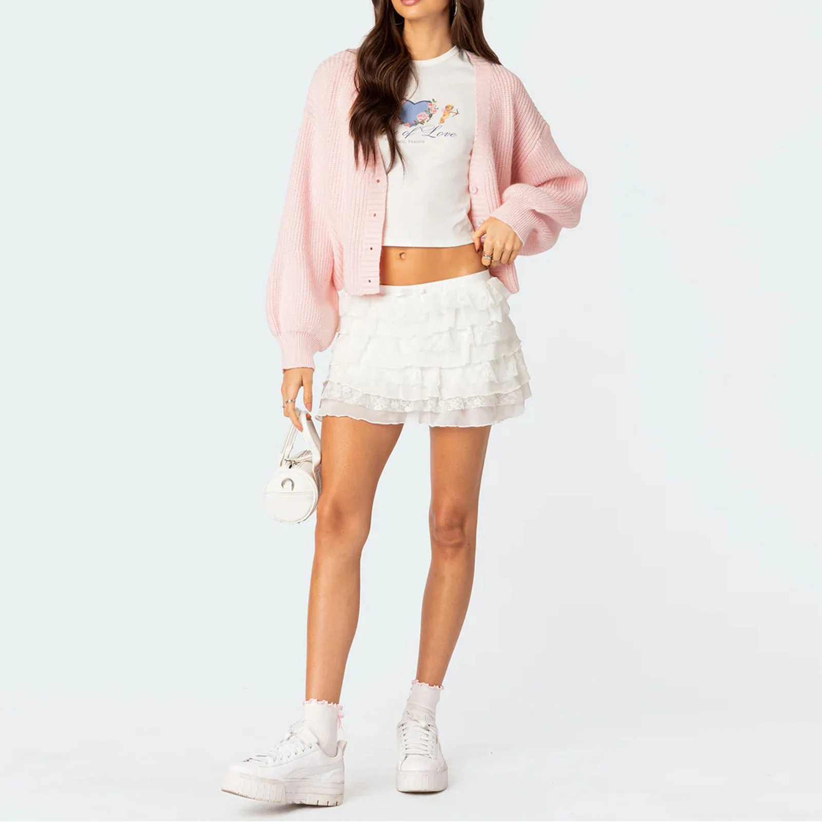 Damen Rüschenshort mit eleganter Spitzenverzierung R&B - Image 2