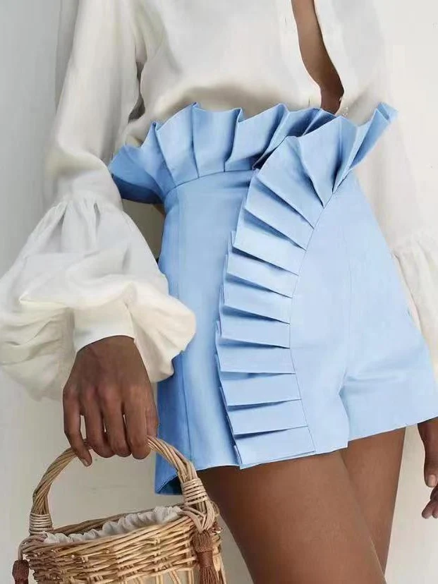 Damen Rüschenshorts mit asymmetrischem Schnitt R&B - Image 8