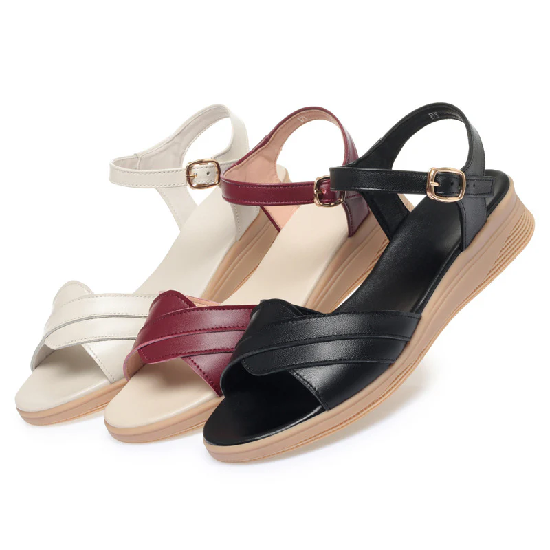 Damen Sandalen mit verstellbarem Riemen und komfortablem Fußbett R&B - Image 5