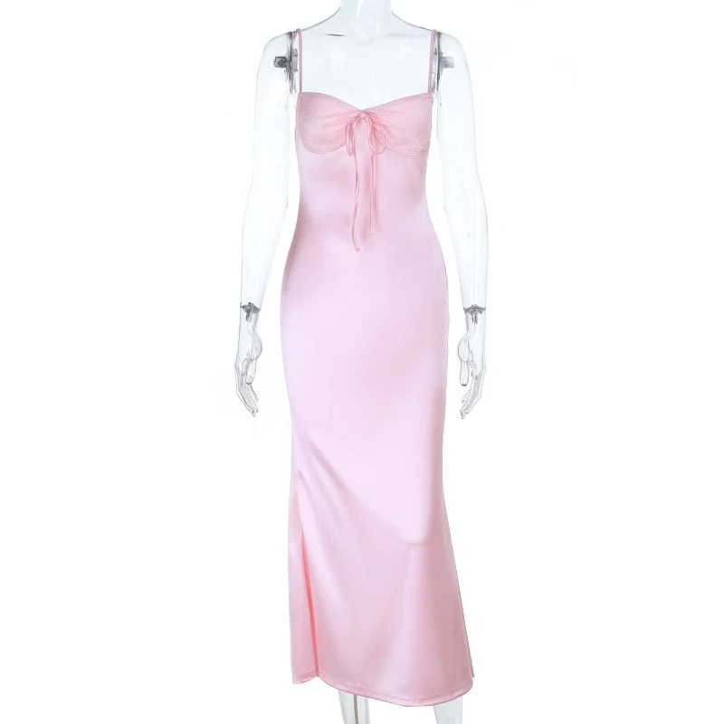 Damen Satin Maxikleid mit verführerischem Wickeldesign R&B - Image 6