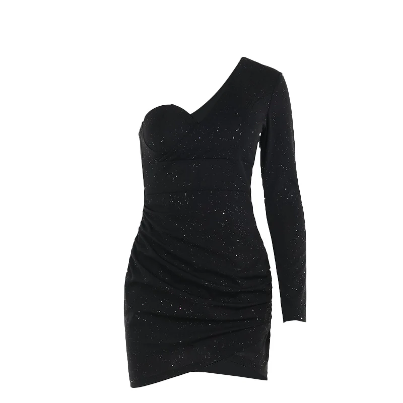 Damen Schickes Minikleid mit asymmetrischem Design und glitzernden Details R&B - Image 5