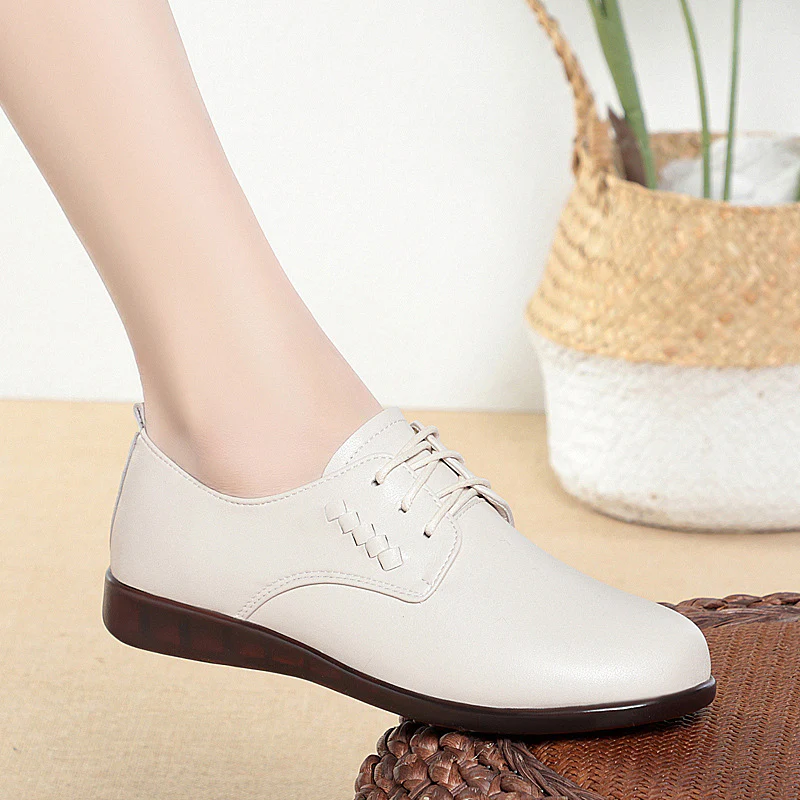 Damen Schnürschuhe mit elegantem Lederober material und bequemer Sohle R&B - Image 2