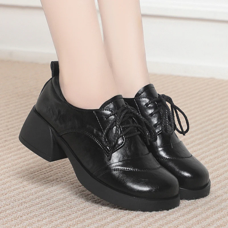 Damen Schnürschuhe mit komfortablem Blockabsatz und modischem Design R&B - Image 2