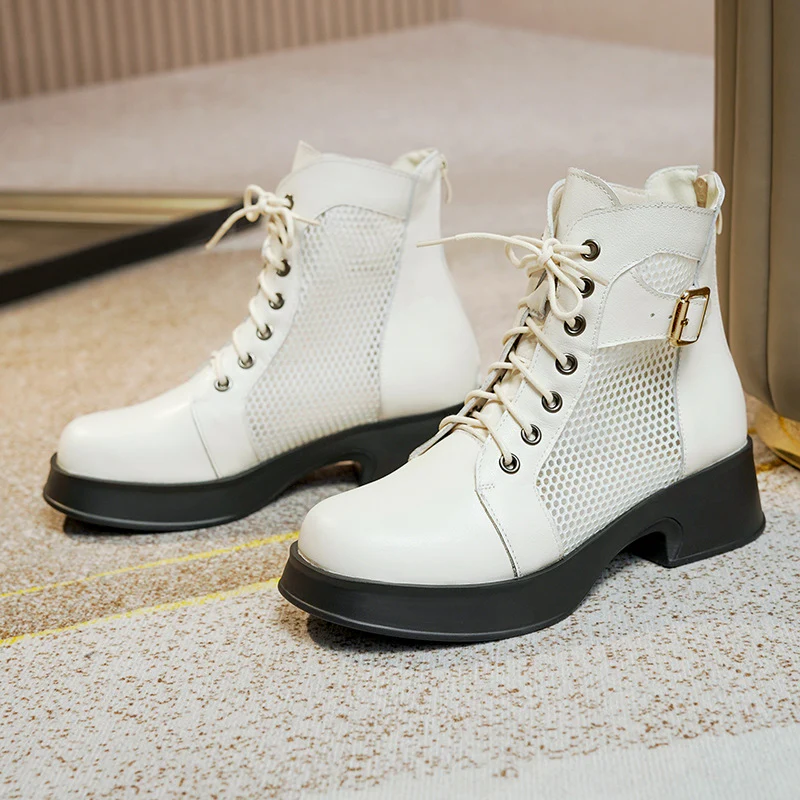Damen Schnürstiefeletten mit Luftzirkulation und robustem Absatz R&B - Image 7