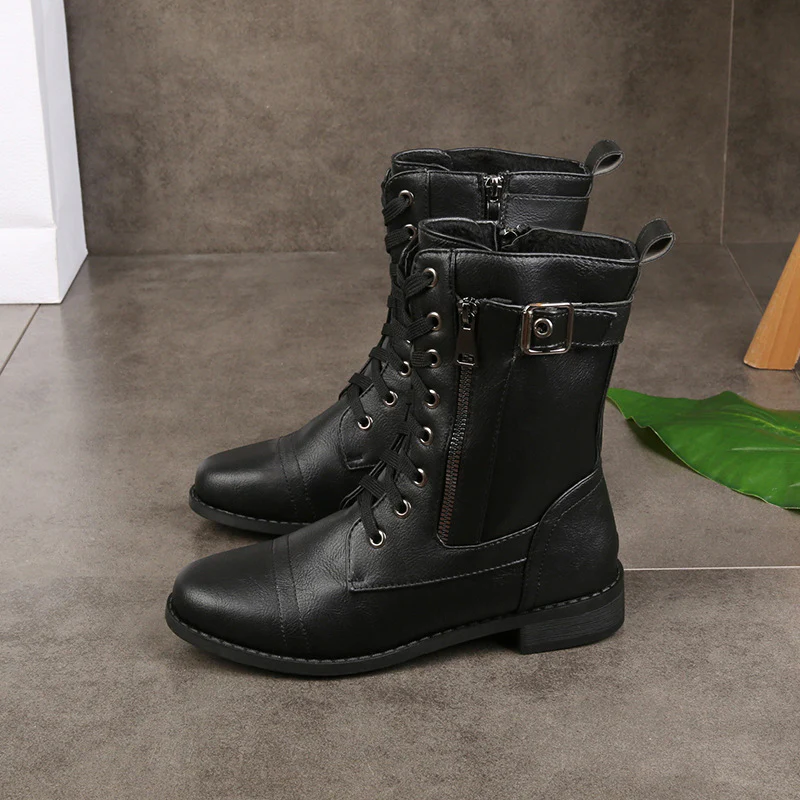 Damen Schnürstiefeletten mit Reißverschluss von R&B - Image 4