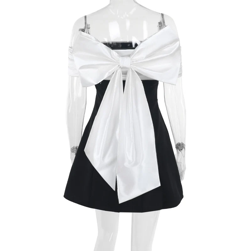 Damen schulterfreies Cocktailkleid mit elegantem Rüschenoberteil R&B - Image 7