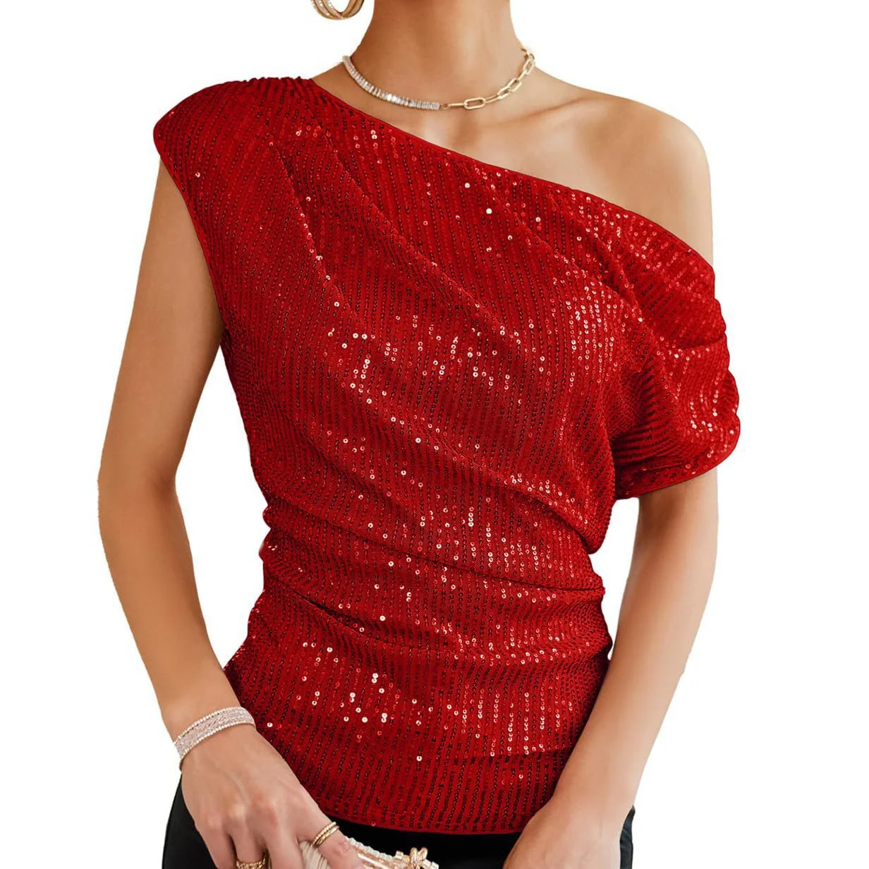 Damen schulterfreies Glamour-Shirt R&B - Image 3