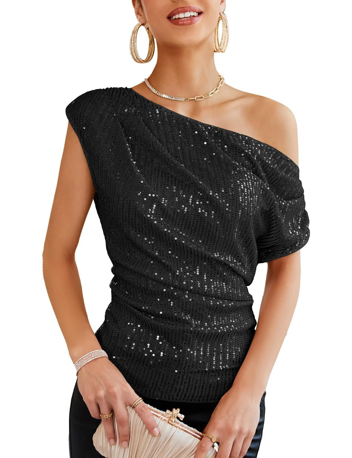 Damen schulterfreies Glamour-Shirt R&B - Image 7