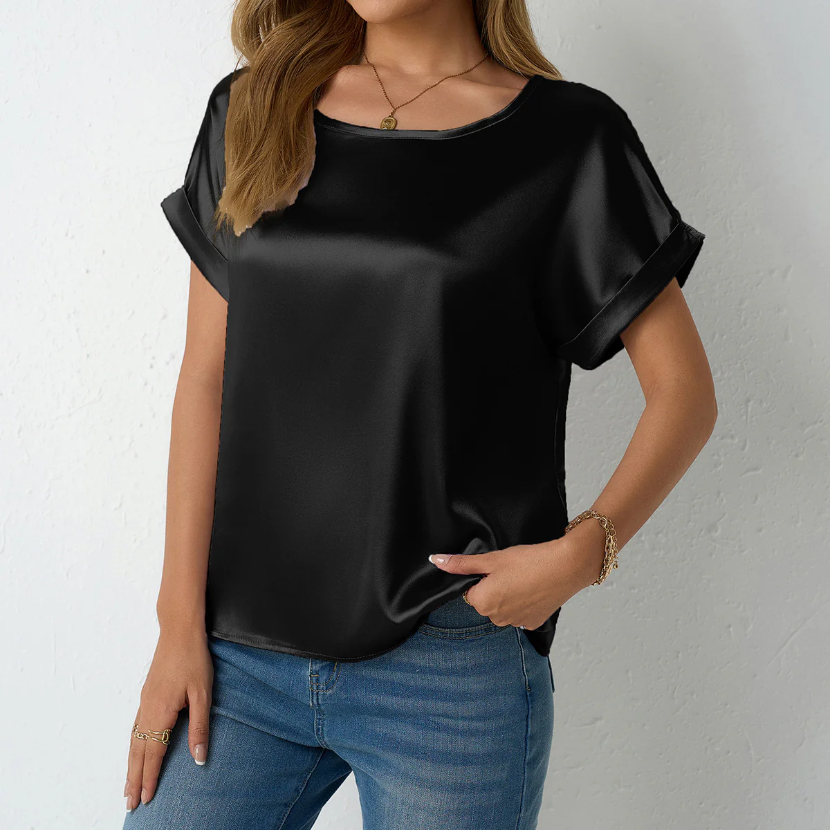 Damen Seidiges Oberteil R&B - Image 2