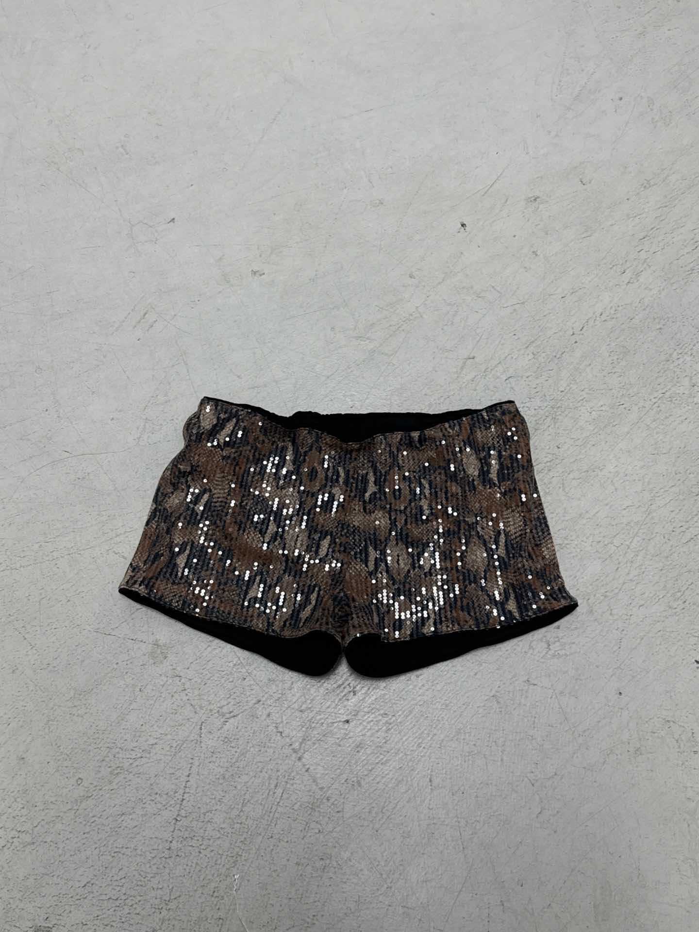 Damen Set aus schimmerndem Top und kurzen Shorts im Animal-Print R&B - Image 8