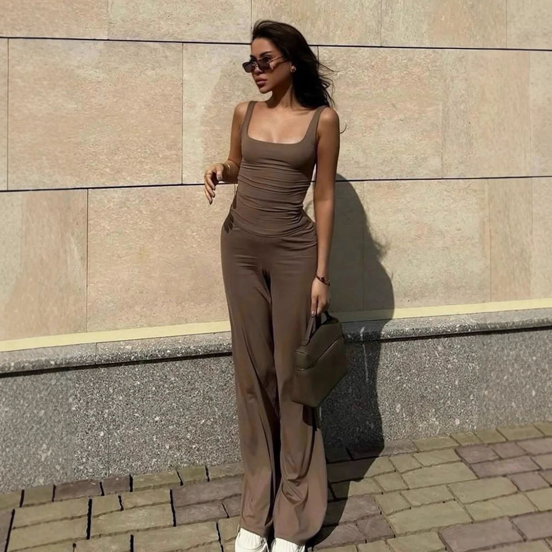 Damen Set bestehend aus Top und weit geschnittenen Hosen Heidi-Mode