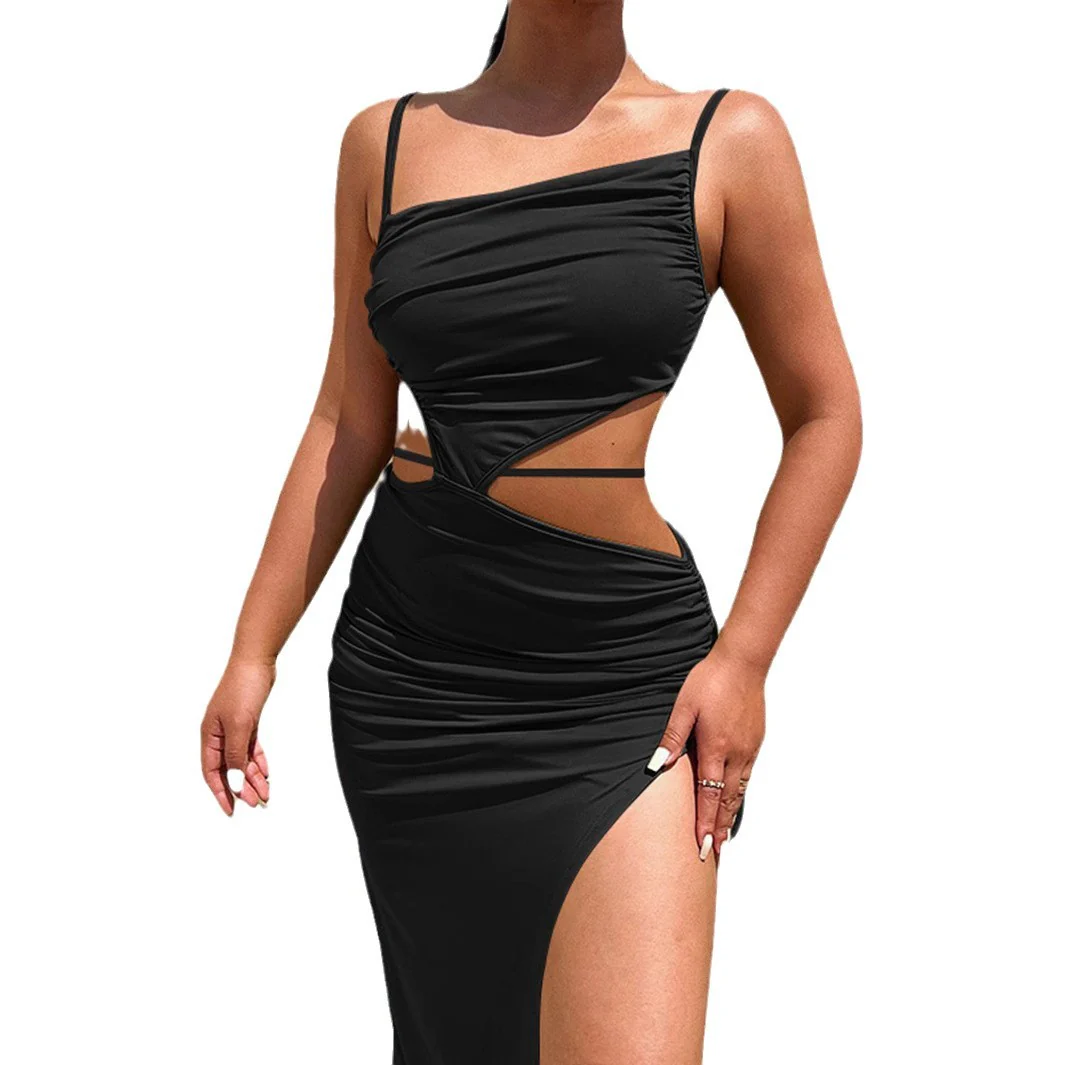 Damen Set mit Cropped Top und Maxirock mit Raffung R&B - Image 6