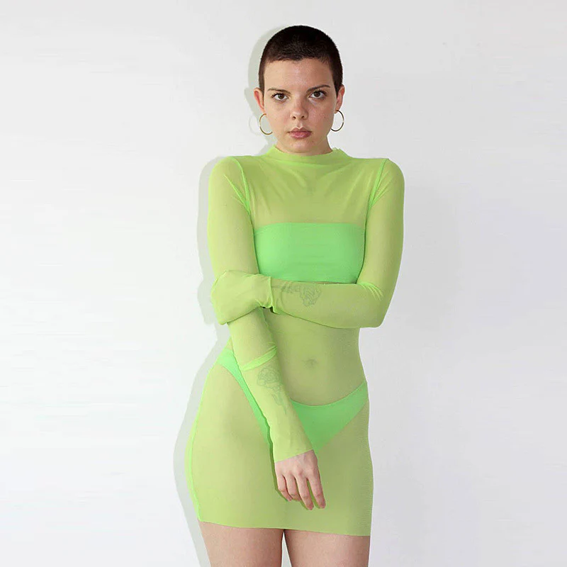 Damen sexy Nachthemd aus transparentem Material R&B - Image 7