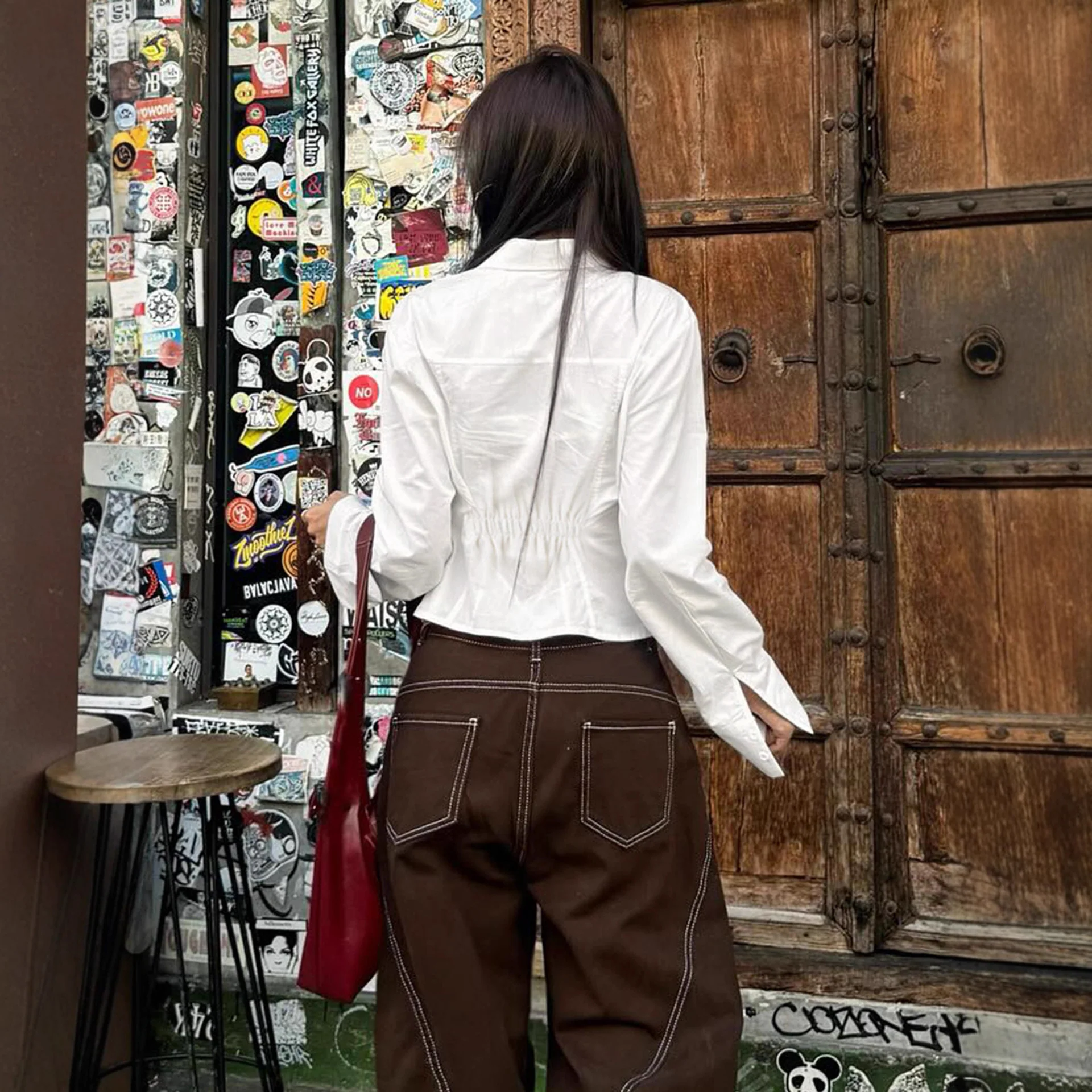 Damen Shirtjacke im urbanen Stil mit modischen Reißverschluss und praktischen Taschen R&B - Image 4