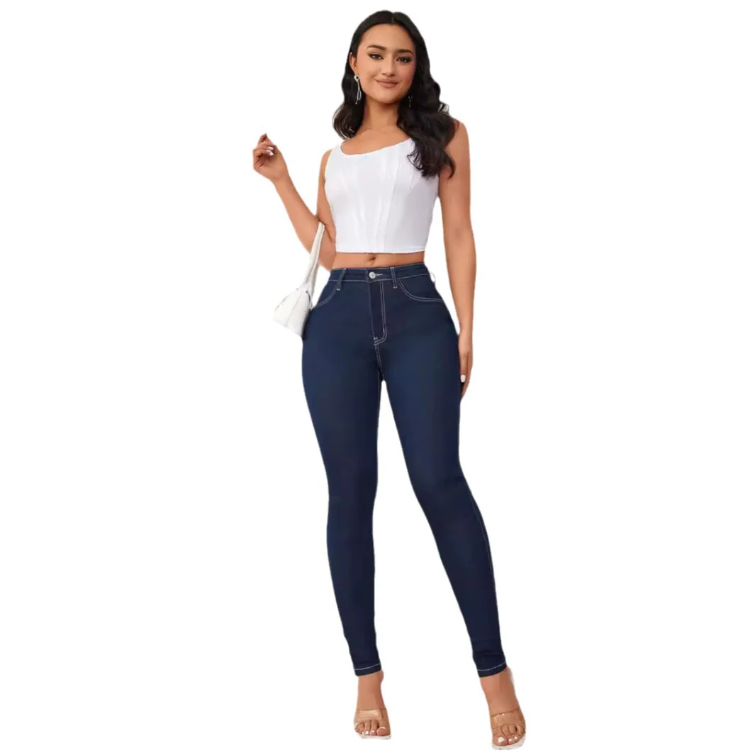Damen Slim Fit Jeans mit hohem Bund und innovativer Nahtführung R&B - Image 5