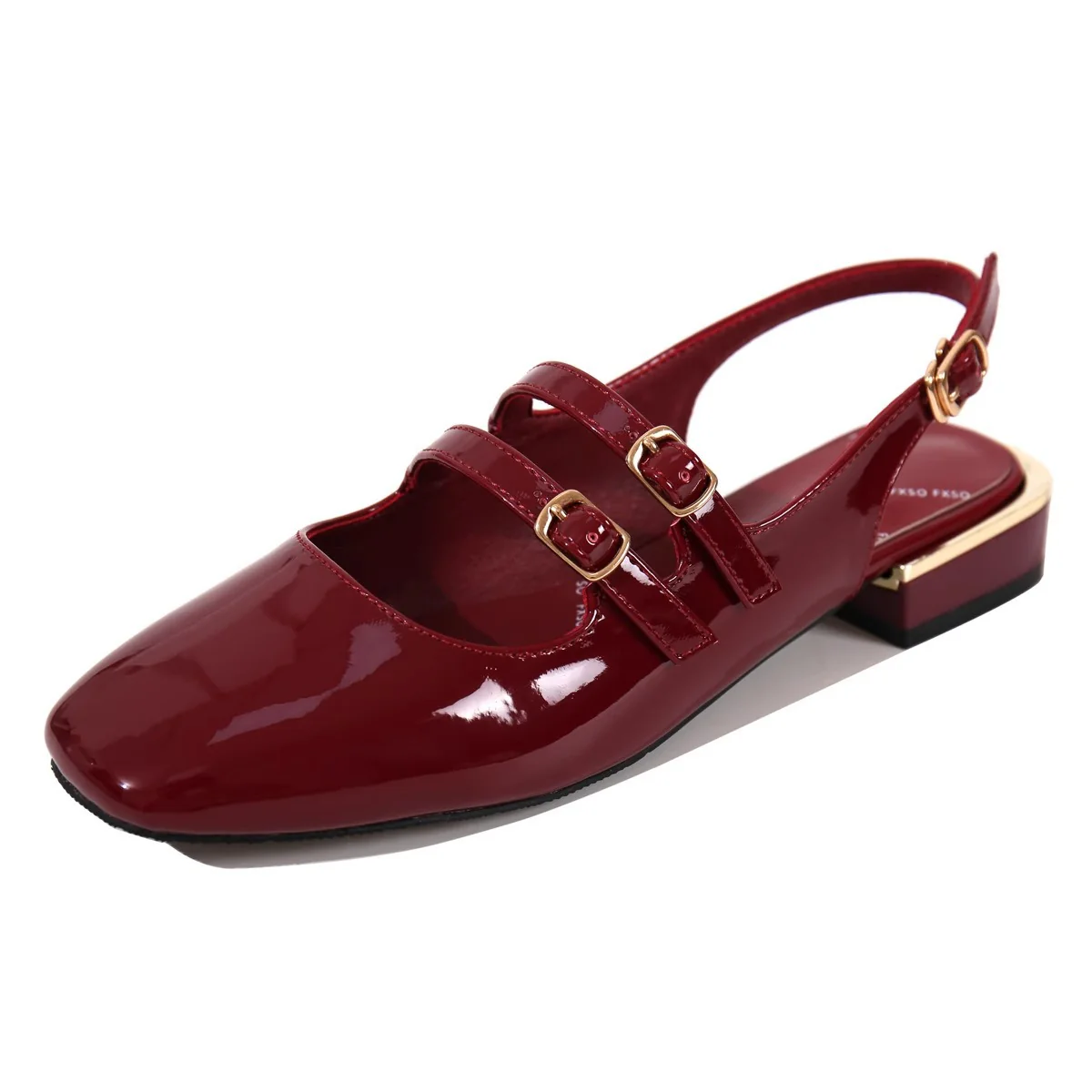 Damen Sling-Ballerinas mit doppeltem Riemchen und komfortablem Blockabsatz R&B - Image 4