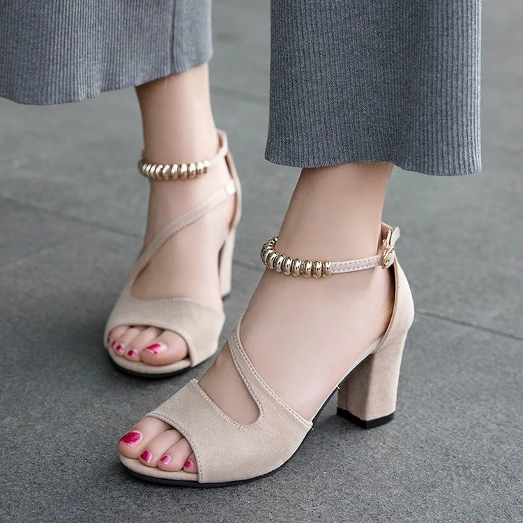 Damen Slingback-Pumps mit elegantem Riemendesign und modischem Absatz R&B - Image 2