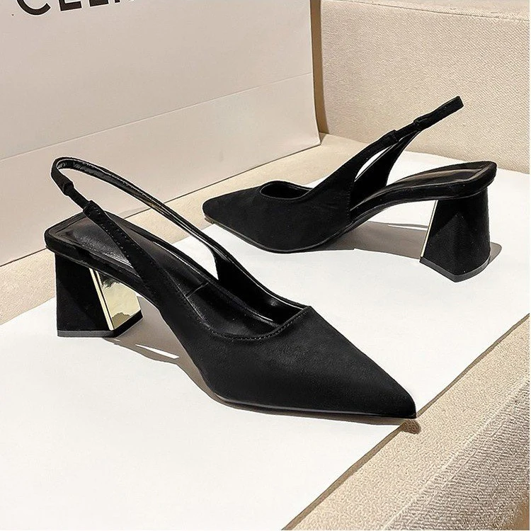 Damen Slingback-Pumps mit quadratischem Absatz R&B - Image 2