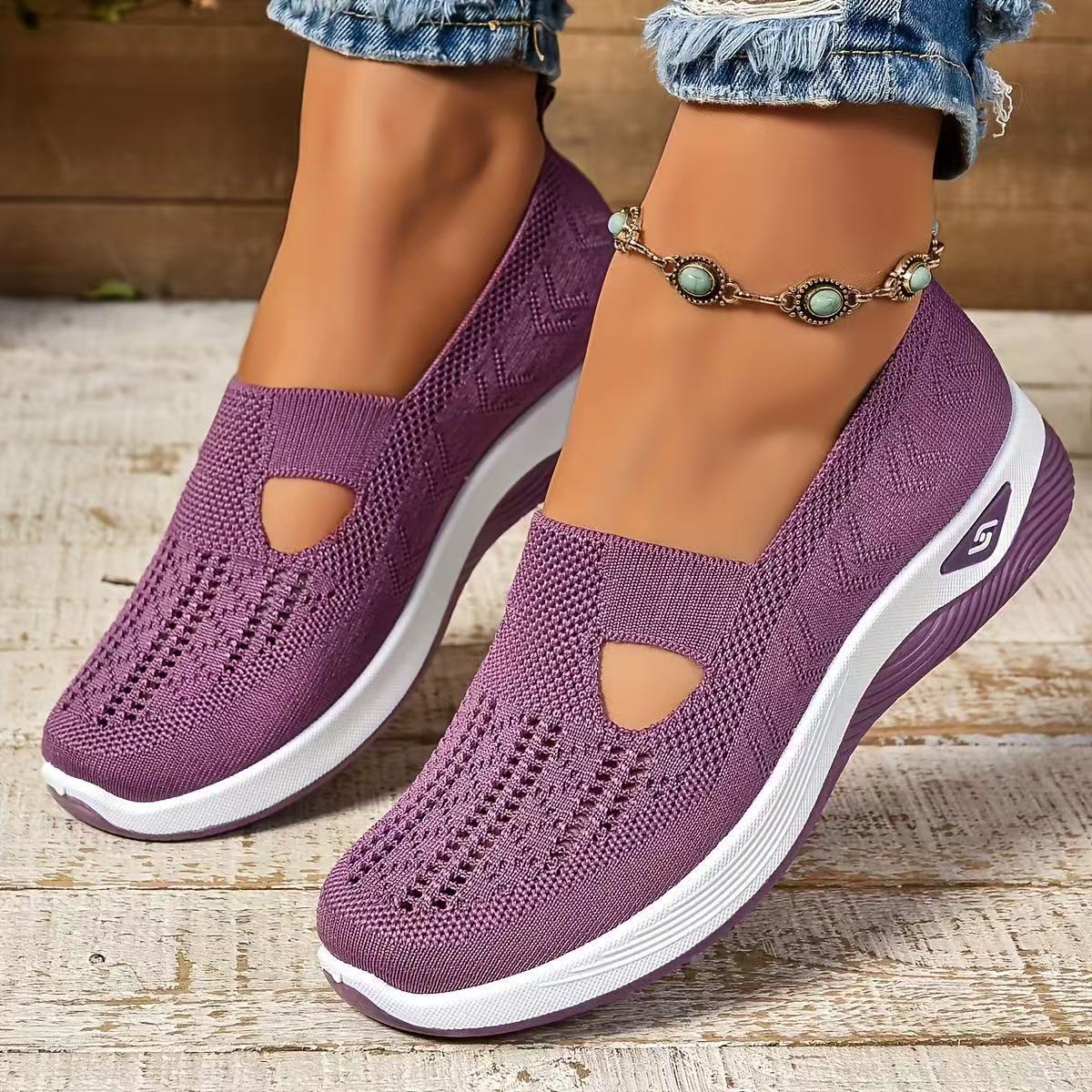 Damen Slip-On Sportschuhe mit luftdurchlässigem Netzdesign Heidi-Mode - Image 7