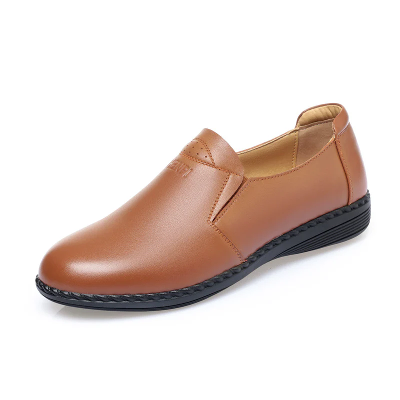 Damen Slipper aus hochwertigem Leder mit elastischem Einstieg und rutschfester Sohle R&B - Image 7