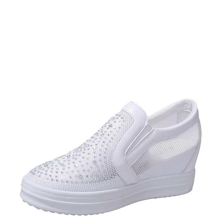 Damen Sneaker mit funkelnden Strassdetails und atmungsaktivem Obermaterial Heidi-Mode - Image 5