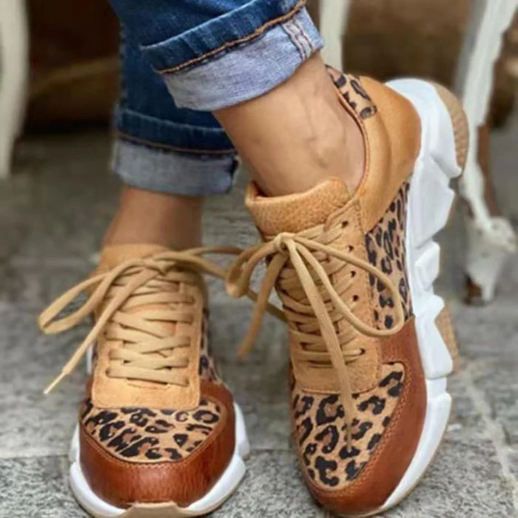 Damen Sneaker mit Leopardenmuster und gepolsterter Sohle R&B - Image 6