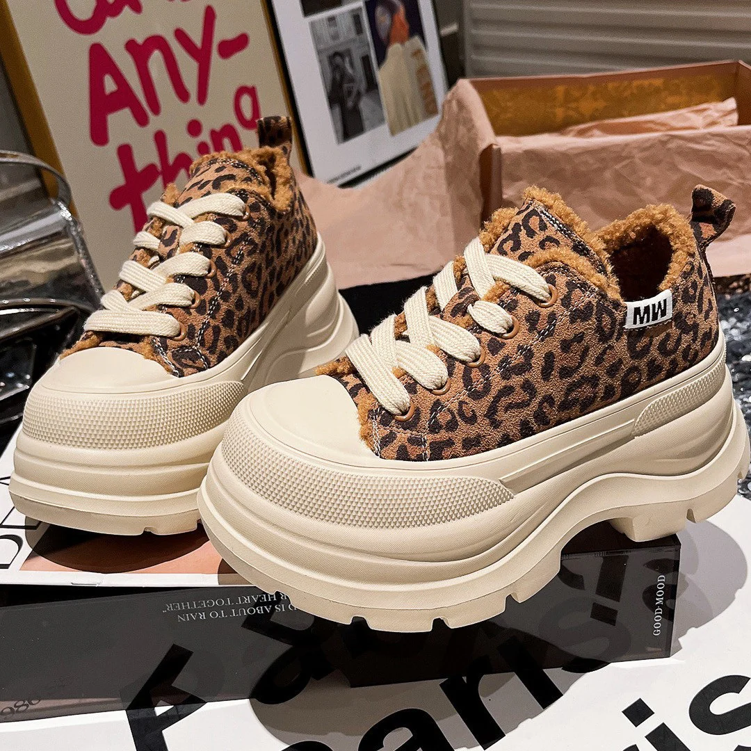 Damen Sneakers mit luxuriösem Fleece-Innenfutter und robustem Plateau R&B - Image 3