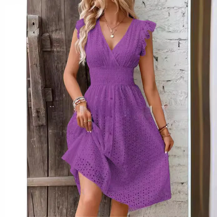 Damen Sommerkleid mit eleganten Spitzenärmeln R&B - Image 4