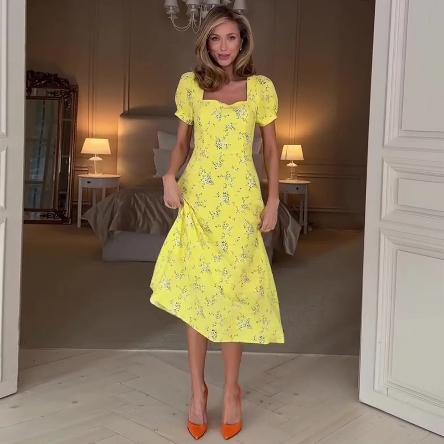 Damen Sommerkleid mit floralen Mustern R&B - Image 3